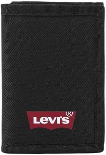 Levi's Batwing Trifold Polyester Wallet, Travel Accessory – Men's Triple Fold Wallet, Regular Black, One Size