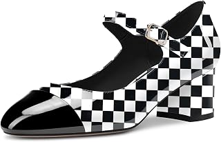 Castamere Medium Chunky Wide Heel Round Toe Mary Jane Pumps Prom Dress 5CM Heels