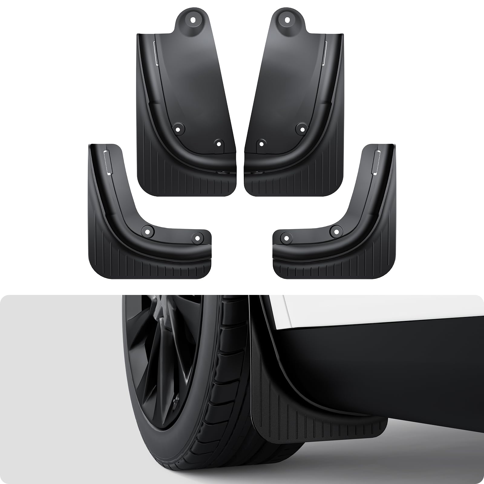 BASENOR Mud Flaps Splash Guards for 2026 2025 Tesla Model Y Juniper | Aerodynami