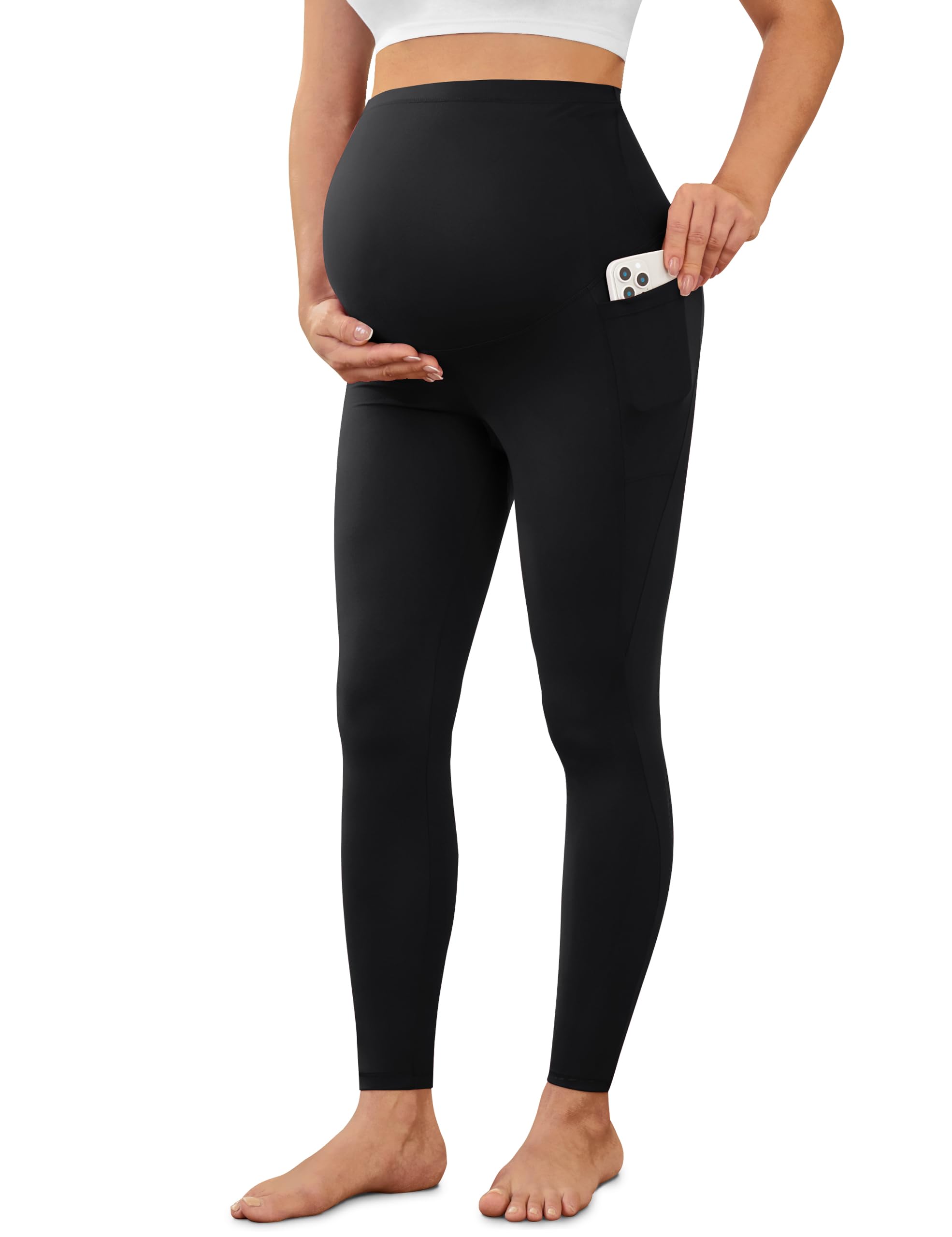 VALANDY Creamlush High Waist Over Bump Maternity Leggings with Pockets | Buttery