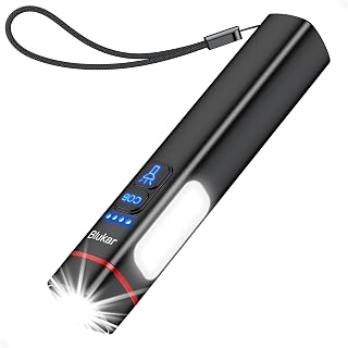 Blukar 2026 Gen 2 Torch Rechargeable,Dual Light Sources with COB Side Light | Super Bright, 2 Color Temperatures, 8 Lighting Modes, Stepless Dimming,Long Battery Life,Waterproof Flashlight for Power Cuts