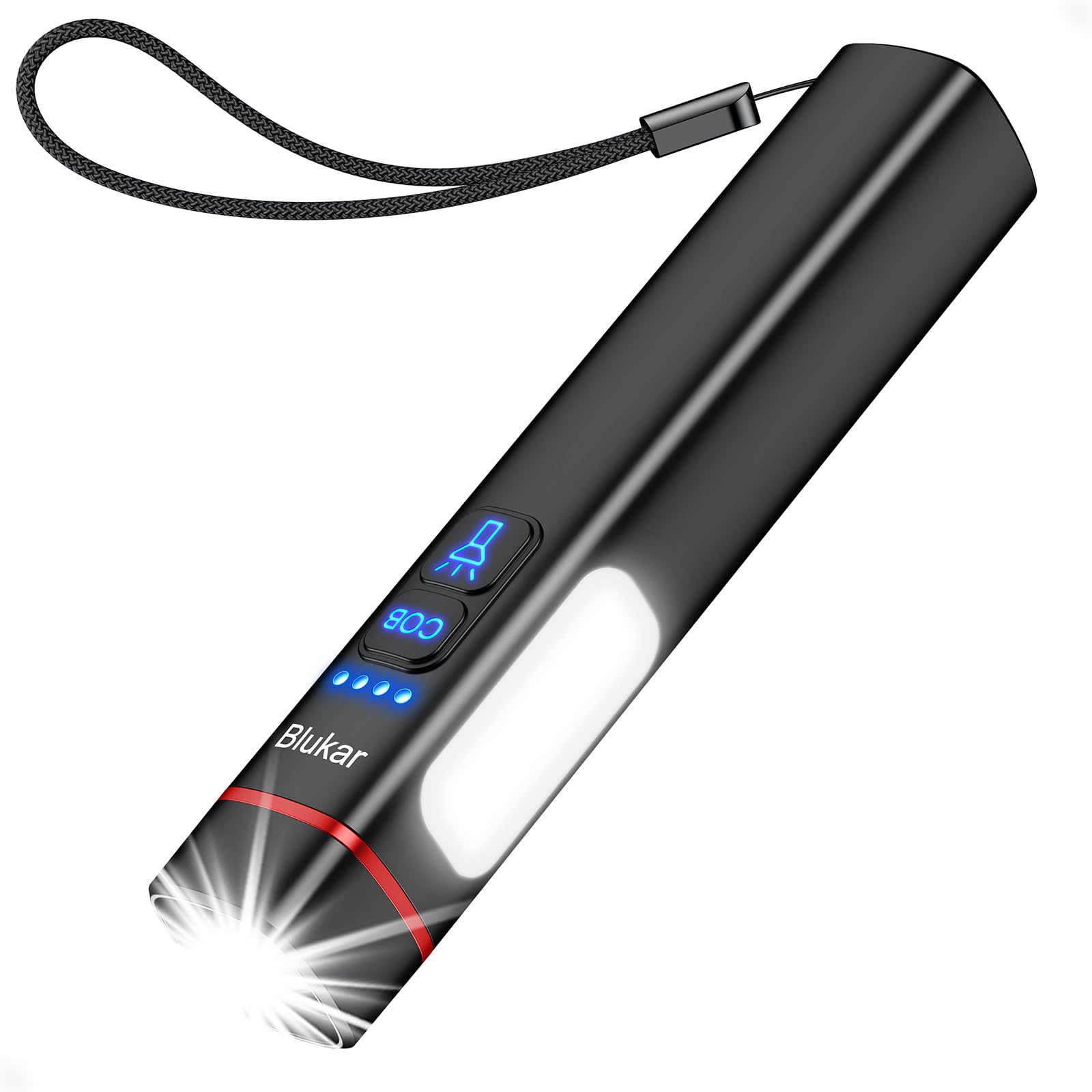Blukar 2026 Gen 2 Torch Rechargeable,Dual Light Sources with COB Side Light | Su