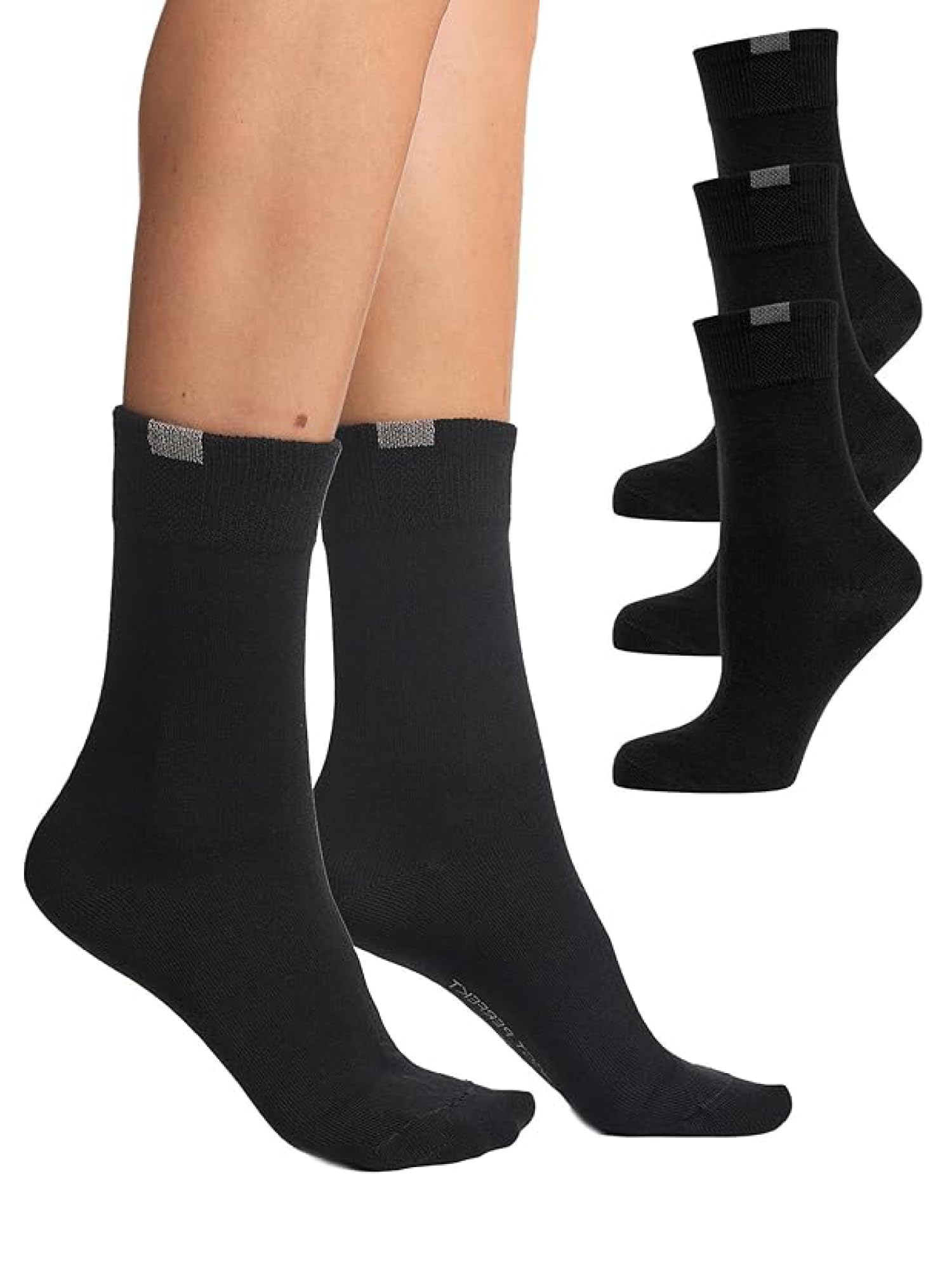 Nur Der Men's Calf Socks, 485525/Herren PasstPerfektSocken3er, Black (Schwarz 94