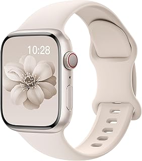 Sport Silicone Band Compatible with Apple Watch Bands for Women Men | 40mm 38mm 41mm 44mm 45mm 42mm 46mm 49mm Soft Waterproof Sport Strap for iWatch Bands Series 12 10 11 9 8 7 6 5 4 3 2 SE Ultra