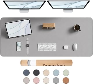 EXTRA LARGE NON-SLIP DESK PAD PROTECTOR - GRIP YOUR DESK FIRM AND SLIP RESISTANT YOU HAVE EVER SEEN IT! Vegan Leather Waterproof Laptop Mat for Keyboard & Mouse