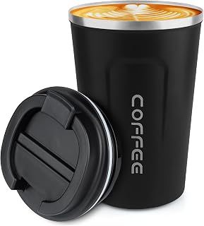 CS COSDDI 12 oz Coffee Mug - Stainless Steel Coffee Cup with Leakproof Lid