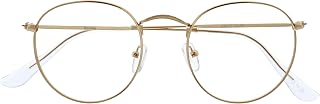 Opulize Sol Reading Glasses Blue Light Blocking 2 Metal Retro Frames Improve Headaches Sleep Computer Gaming Mens Womens BB94
