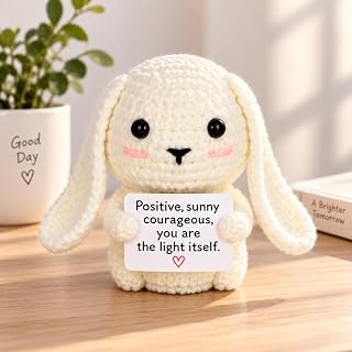 mini inspirational positive crochet animal bunny cute easter basket essentials stuffer funny easter egg stuff emotional motivation graduation birthday women men