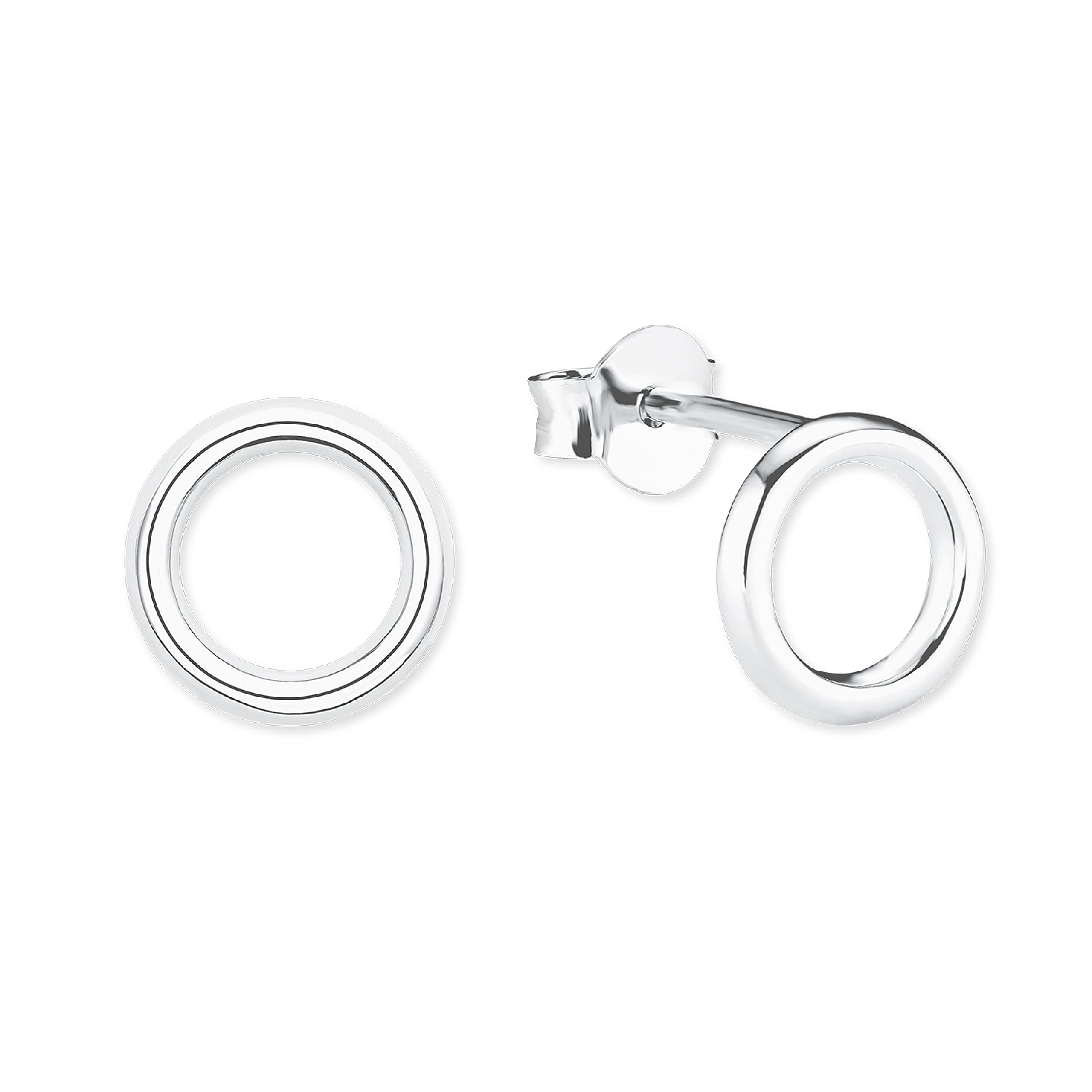 s.Oliver s.Oliver Women's Earrings 925 Silver with Synthetic Zirconia, 1.2 cm, S