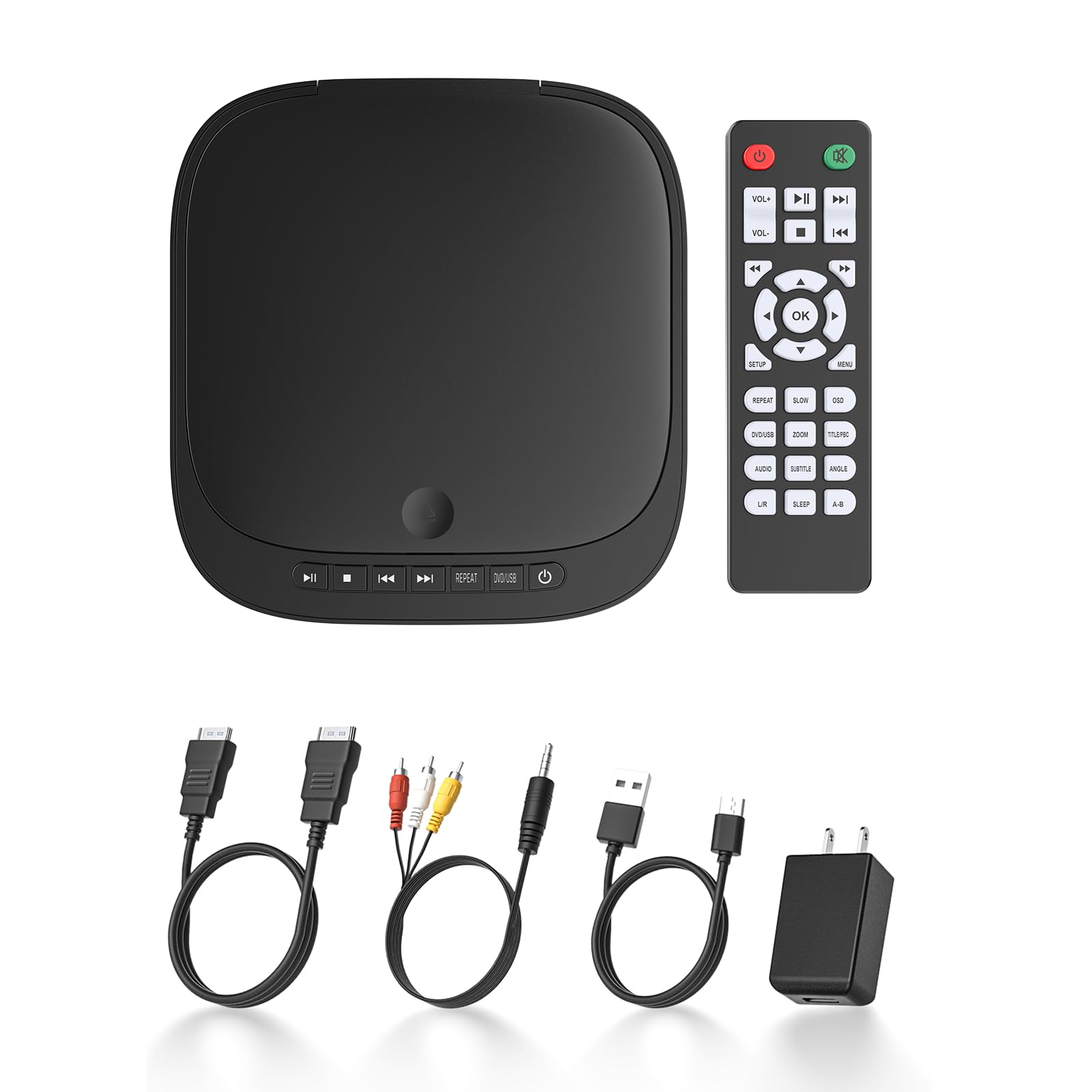 FELEMAN Mini DVD Players for TV that Plays All Regions and Formats | 1080P Small
