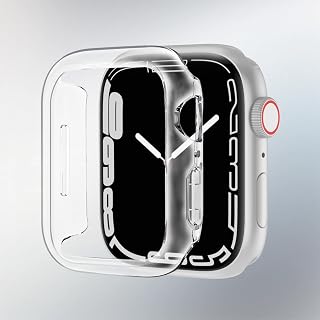 [Screen Protector not Included] Shockproof Ultra-Thin Protective case for Apple Watch Series 10 (46mm and 42mm), Compatible with Accessories in Sizes 40, 41, 44, and 45mm. (41mm,Transparent)