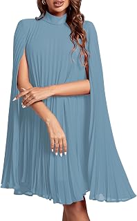 Rooscier Women's Cloak Sleeve Party Midi Dress