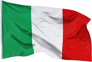 Aricona Italy Flag 90 x 150 cm - Italian - Large - Weather Resistant - Brass Eyelets - 100% Polyester Fabric - Strong Double Stitching and Vibrant Colours - Ideal for Boat
