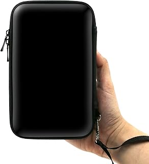 ADVcer 3DS Case, EVA Waterproof Hard Shield Protective Carrying Case with Detachable Hand Wrist Strap Compatible with Nintendo New 3DS, 3DS, 2DS XL or DSi, DS Lite, Black