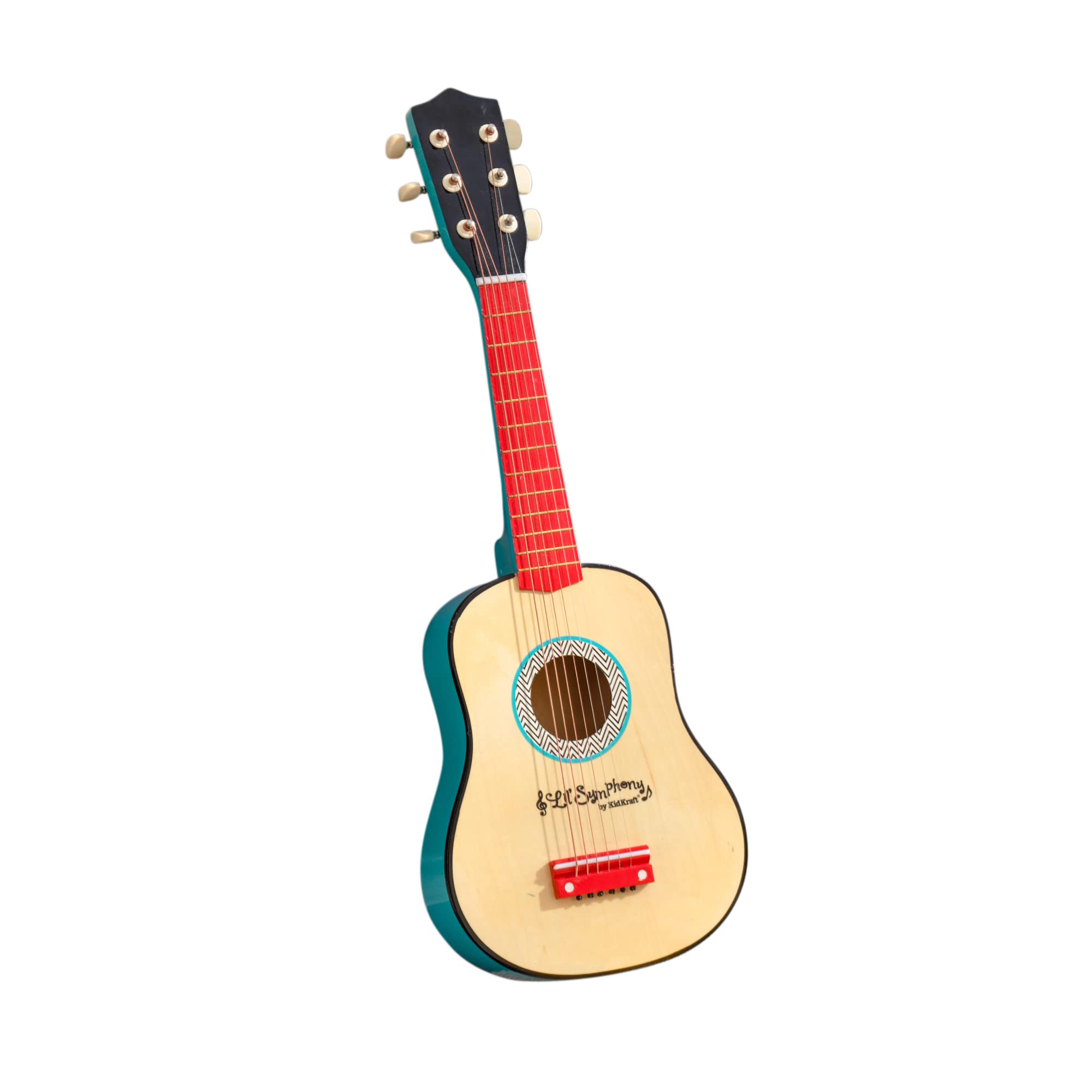 KidKraft Lil' Symphony Wooden Play Guitar, Kids Musical Instrument Toy, Gift for