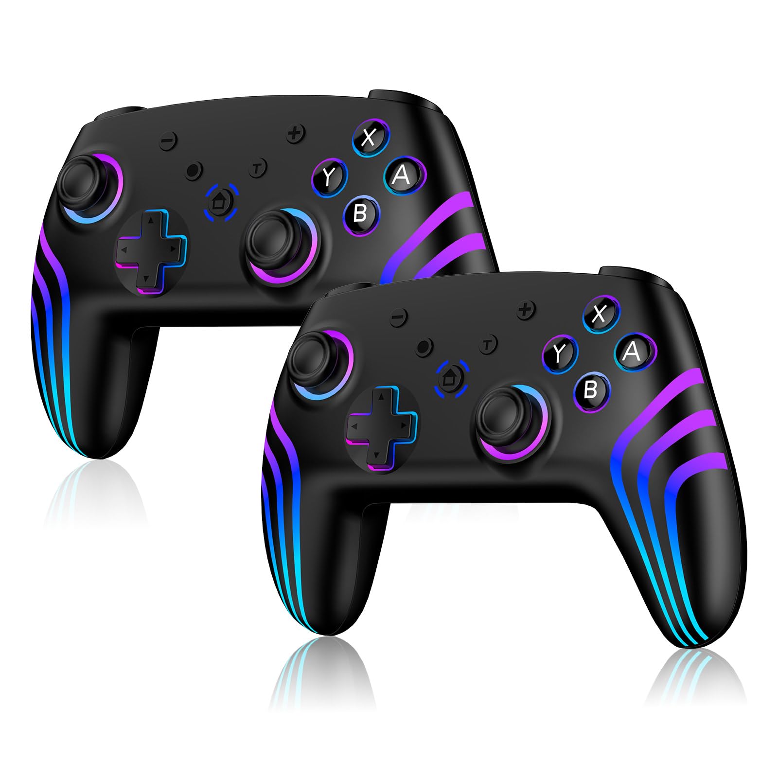 Riscvma 2pcs Controller for Switch/Switch 2/Lite/OLED/PC, Wireless Controller fo