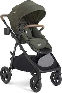 Joie Baby Ginger 4-in-1 Convertible Pramette Stroller, All-Terrain Wheels | Height Adjustable Seat, All-Wheel Suspension, Extra Storage. For Newborns and Toddlers