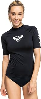 Roxy Fitted Rashguard - UPF 50+, Compression Fit, Surf, Hiking, Yoga, Quick-Dry Swim Shirt Women's Rash Guard T-Shirt (Pack of 1)