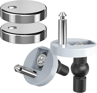 Ancable Toilet Seat Fittings Quick Release Toilet Seat Fixings 1 Pair | Toilet Seat Hinge Replacement for WC Toilet Blind Holes Special Insert Pin