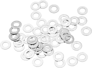 50pcs M4 304 Stainless Steel Flat Washers 4x8x0.3mm Ultra Thin Flat Spacer Screw Bolts Electronic Repair Automotive