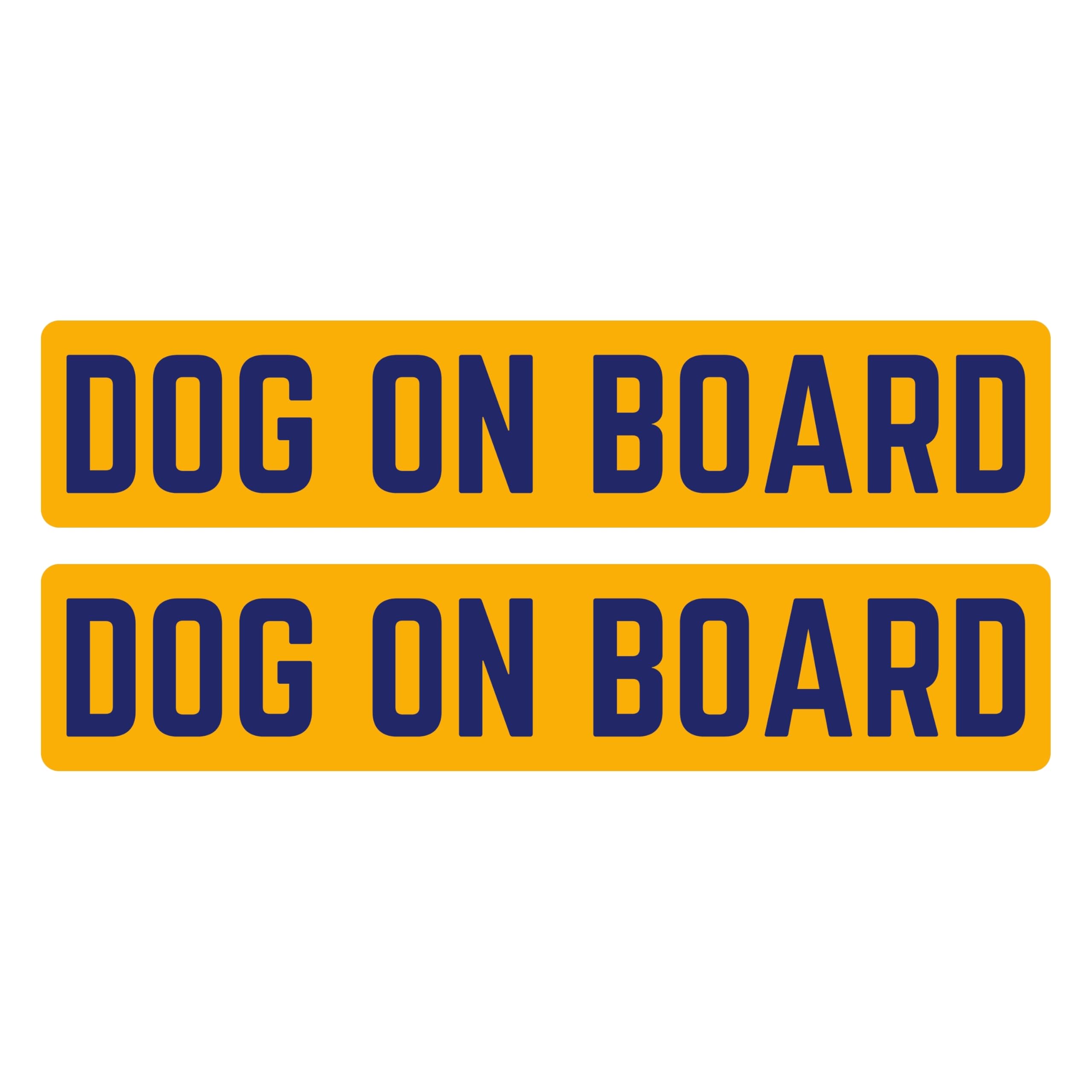 Tek Automotive Dog On Board Stickers – Twin Pack, 21.5cm x 5.4cm – Gloss Permane