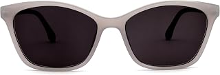 OPULIZE KAT Reading Sunglasses for Women Men, Cat-Eye Frame with Spring Hinges and Tinted UV400 Protection Lens, Grey +1.00 (Pack of 1)
