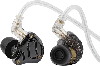 Linsoul KZ ZS10 PRO 2 1DD+4BA Hybrid in Ear Monitor IEM HiFi Wired Earbuds | with 4-Level Tuning Switch, 3-Way Crossover Gaming Earbuds, Silver-plated IEM Cable for Musician Audiophile, without Mic