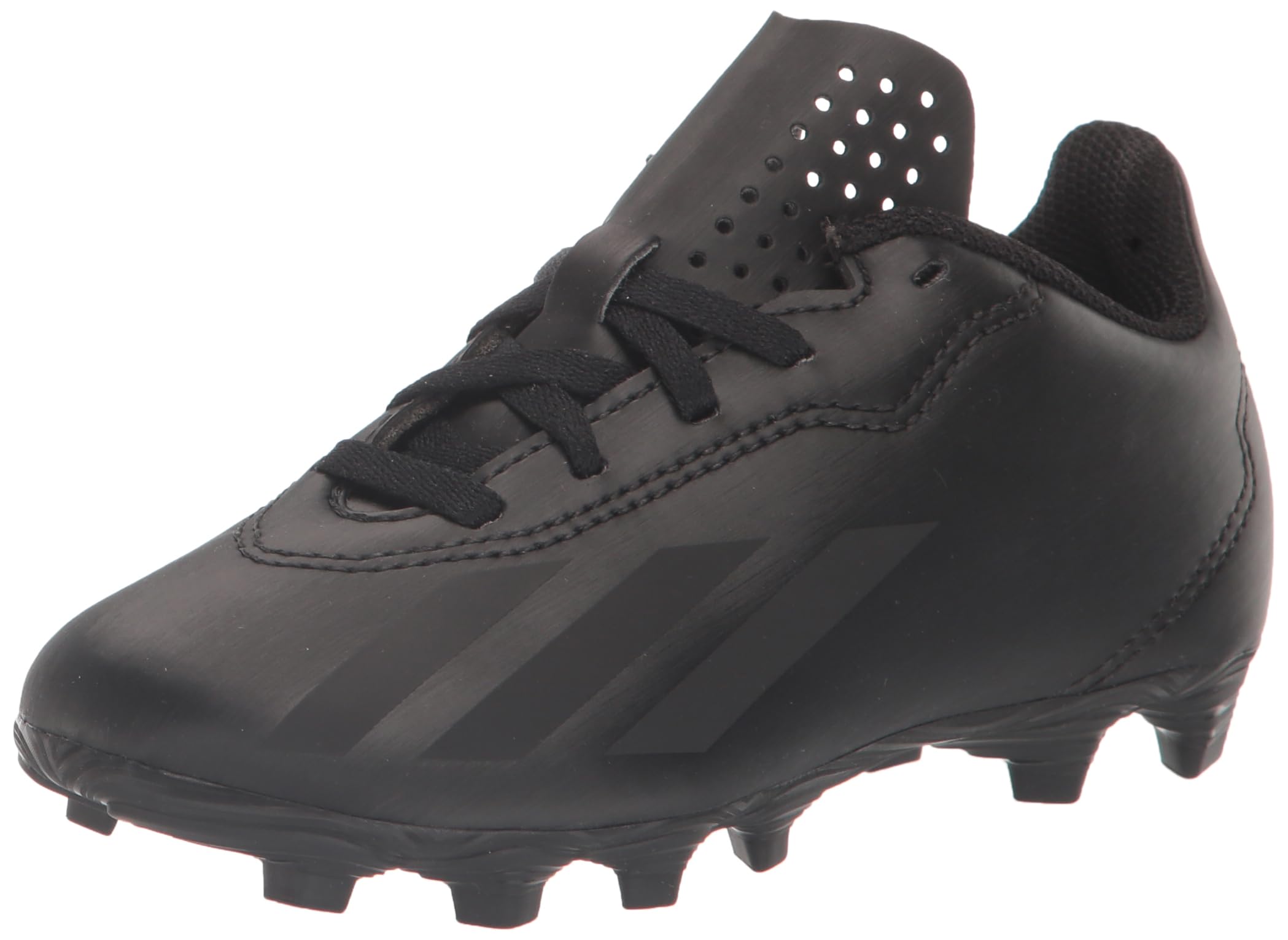 adidas X Crazyfast.4 Firm Ground Sneaker, Core Black/Core Black/Core Black, 6 US