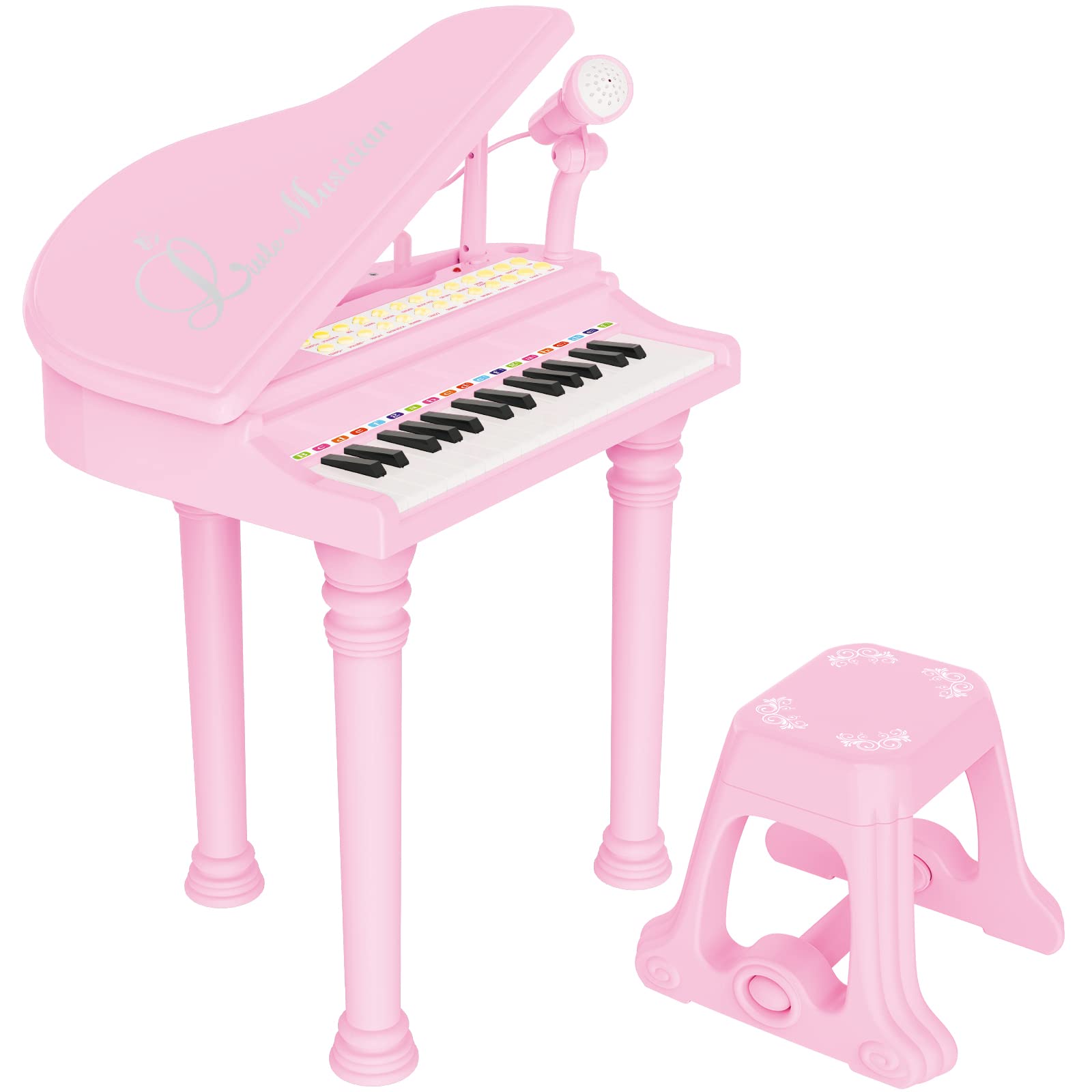 Kids Piano Keyboard Toy, Toddler Electronic Musical Instrument Educational Toy w