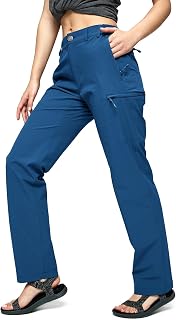 MIER Women's Quick Dry Lightweight Tactical Cargo Trousers with 6 Pockets Elastic and Water Resistant