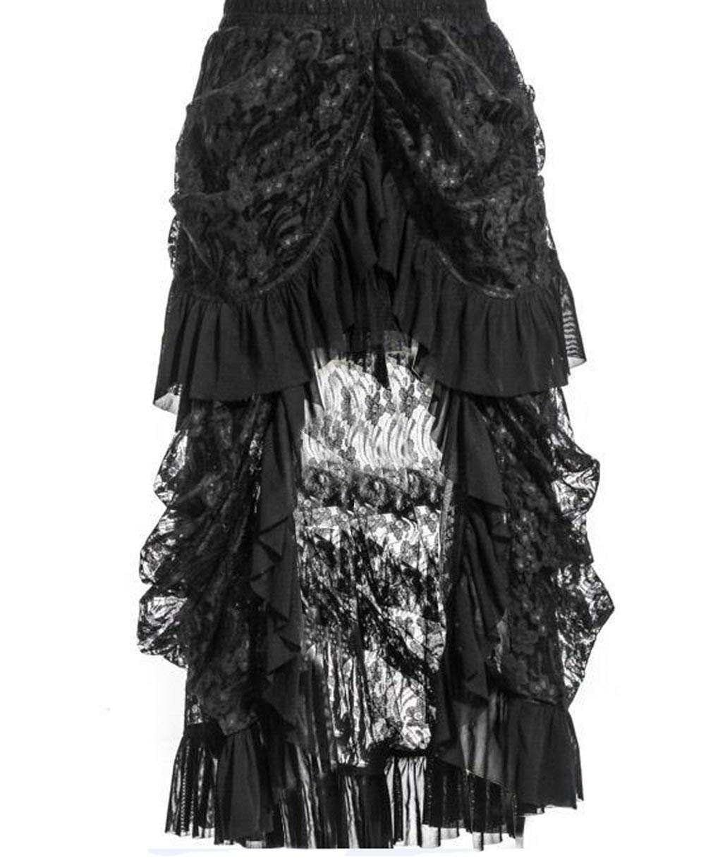 Zooma Sexy Women Gothic Vintage Skirt Lace Costume Steampunk Corset Dress