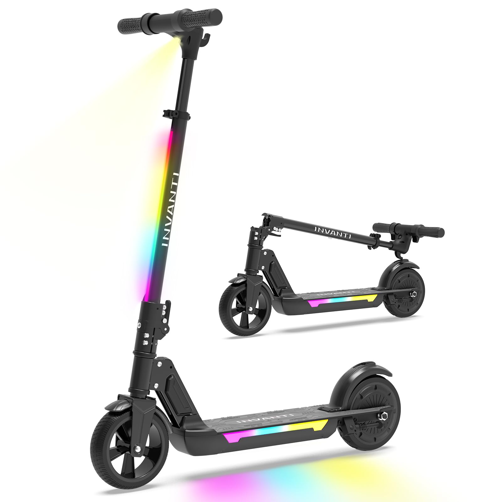 INVANTI KS03 Electric Scooter for Kids Ages 8+, 350W Peak Motor, Max 12mph & 10M