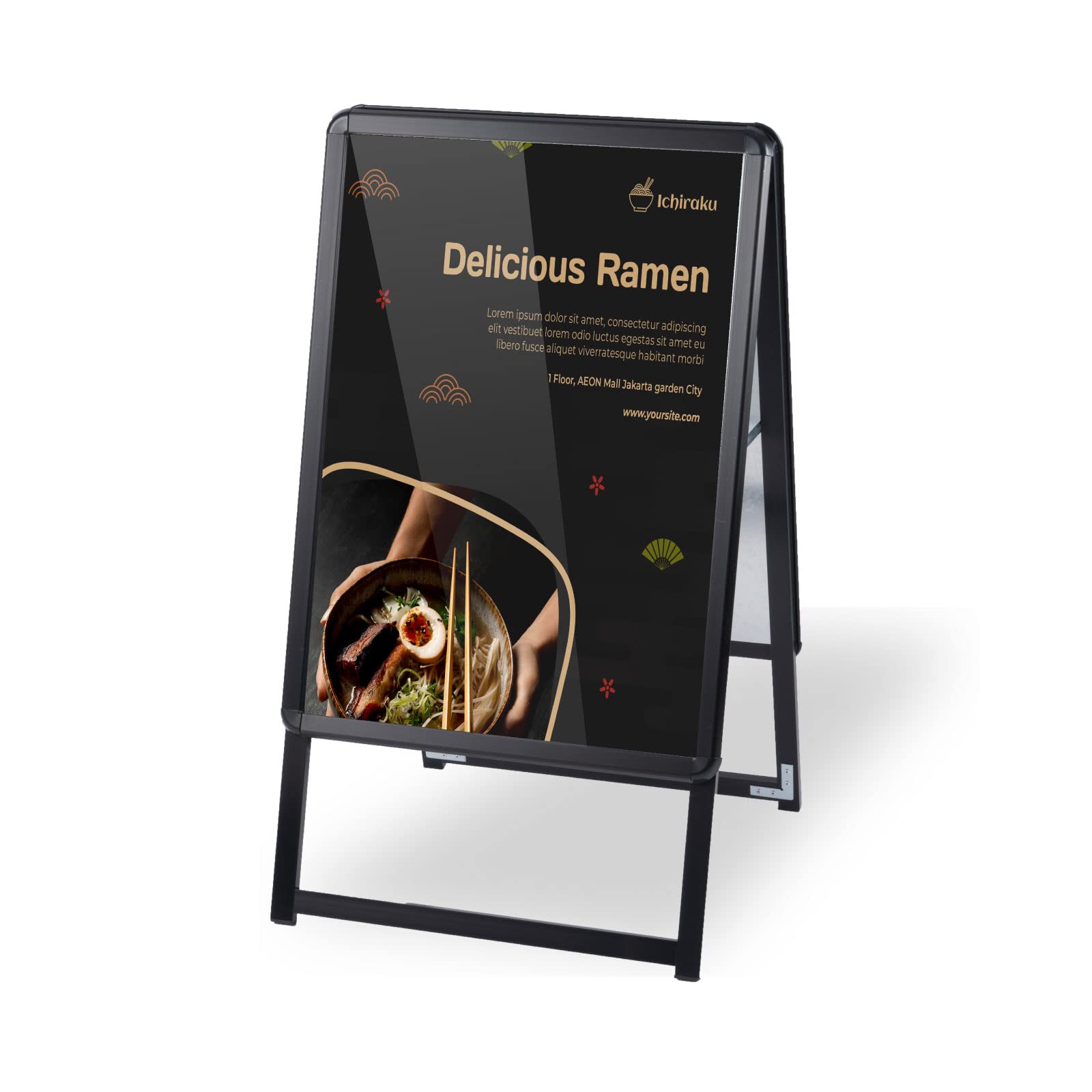 Naritaka Store KJC-B2-D Sign, Vertical Sign, Stand Sign, A-Shaped Sign, Panel St