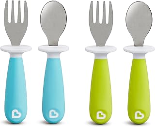 Munchkin® Raise™ Toddler Fork and Spoon Set, BPA Free, 6 Pack