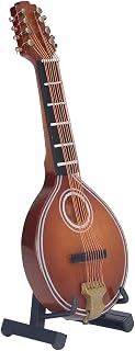 Miniature Wooden Mandolin Model Mini Wooden Mandolin Model Dollhouse Accessories Musical Instrument Small Craft Ornaments for Home Decor