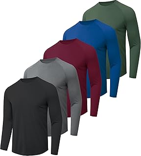 CE' CERDR Men's Long Sleeve Tee Shirt Quick Dry Tshirt - Moisture Wicking Shirt Sun Protection T-Shirt for Fishing Hiking