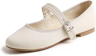 Feversole Women's Round Toe Cute Bow Trim Ballet Flats