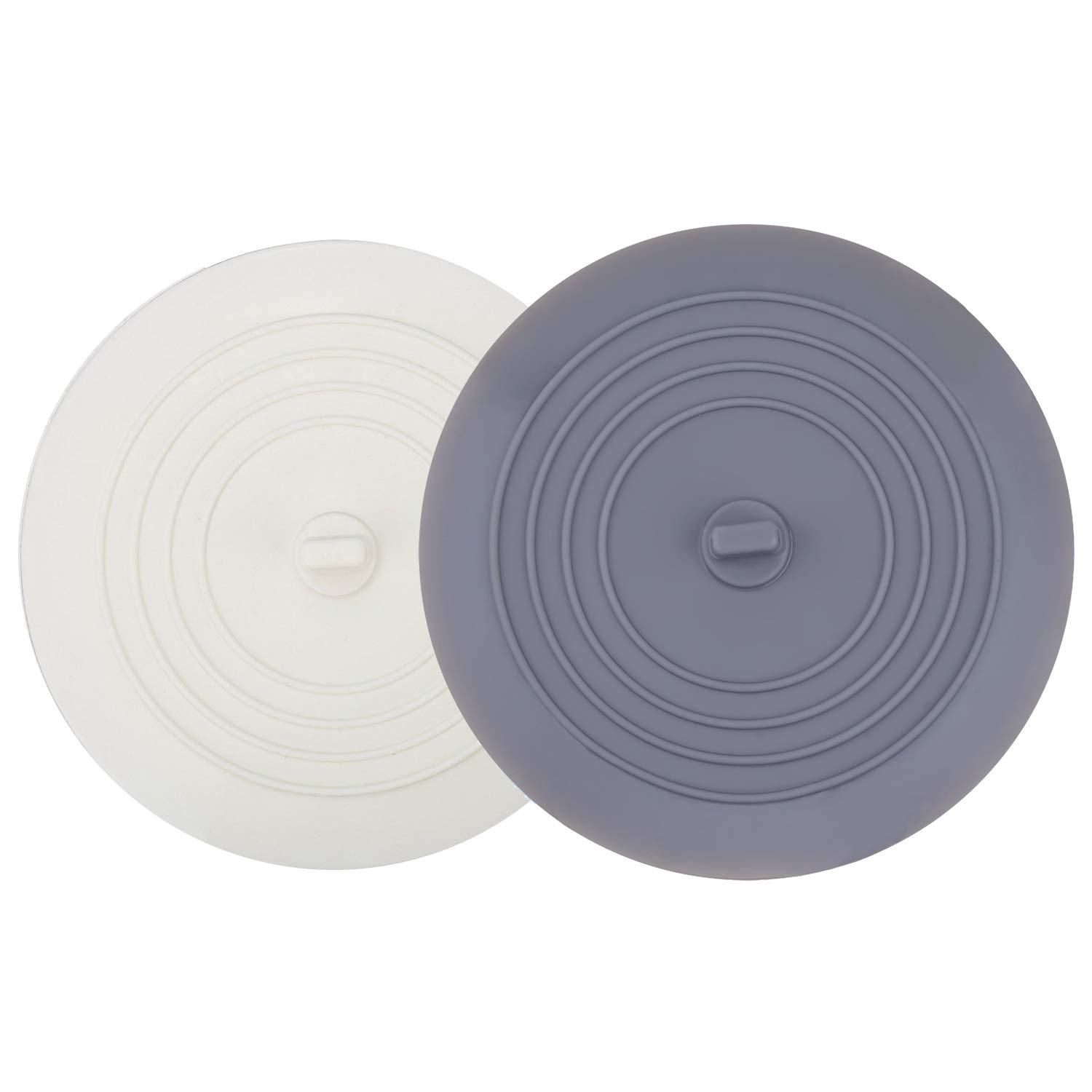 V-TOP Tub Stopper 2 Pack, 6 inches Large Silicone Drain Plug Hair Stopper Flat S