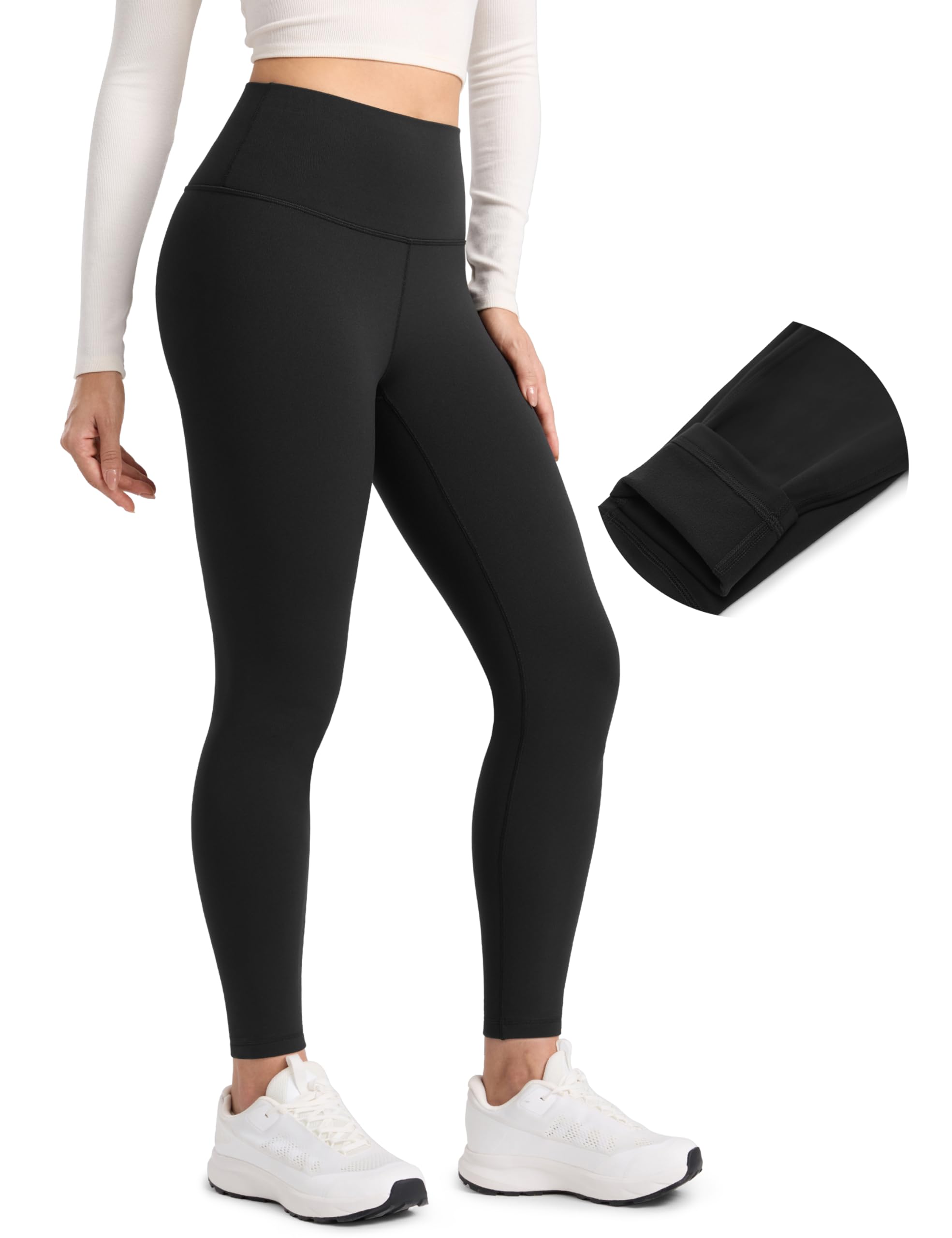 CRZ YOGA Matte Fleece Lined Leggings 28''