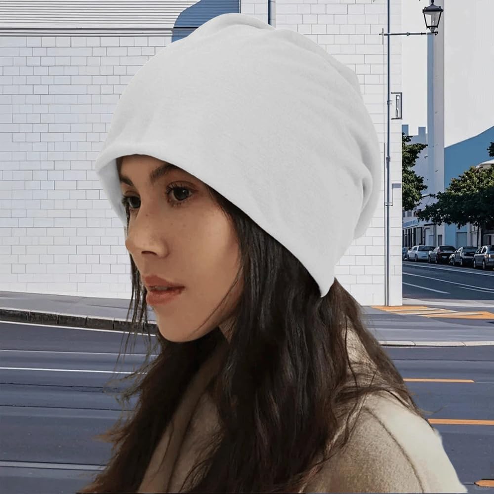 1PC Women Men Winter Warm Hat Fashion Hip Hop Solid Color Slouchy Beanie Hat Cas