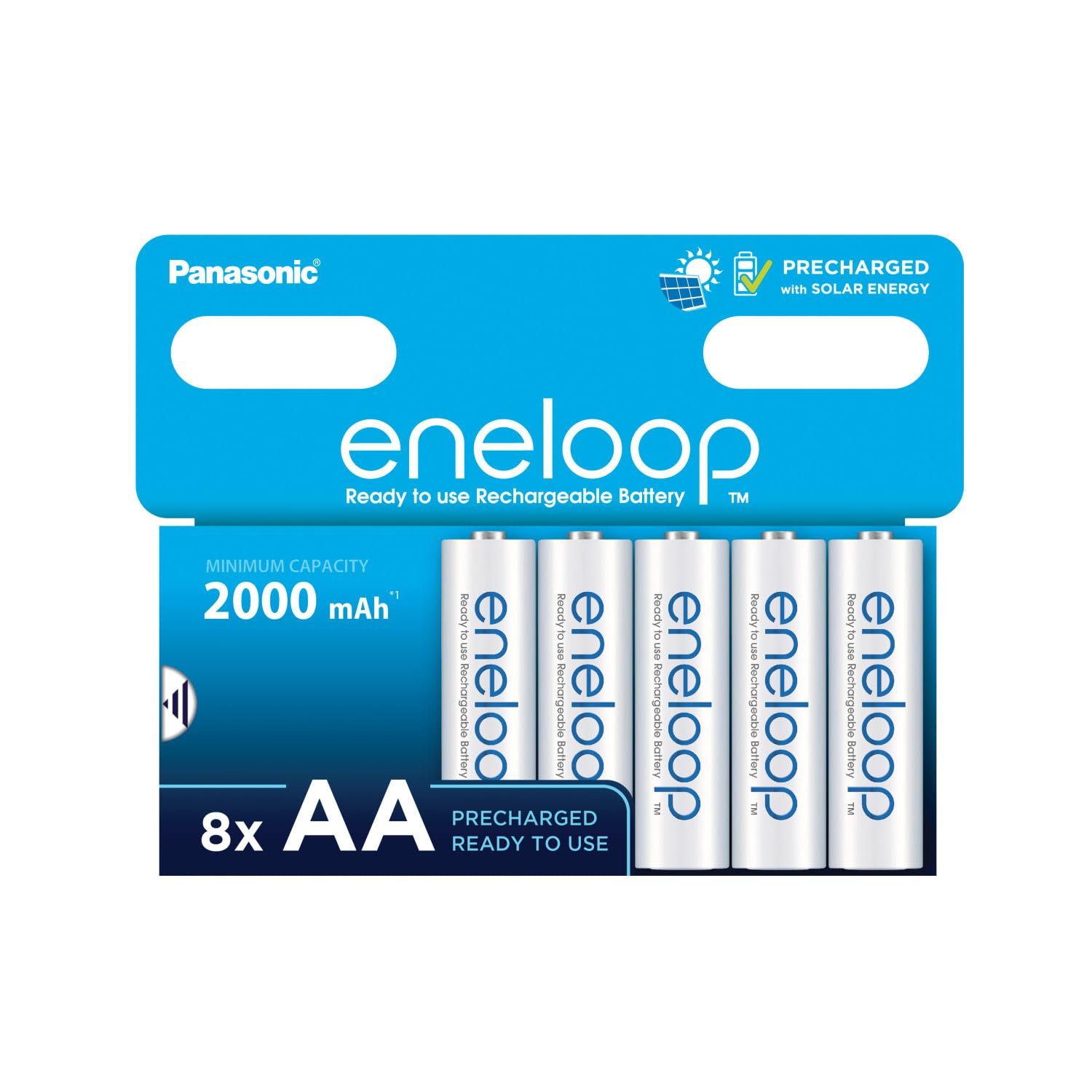 eneloop Rechargeable AA Batteries (8 Pack) 2000 mAh NiMH | Mignon LR6 Double A B