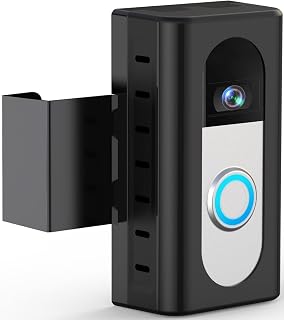 QIBOX No-Drill Ring/Blink Doorbell Mount (NOT for Ring/Blink 2026 Rel) | Anti-Theft Video Camera Mount, Adjustable Mounting Bracket Adapter Holder Accessories for Home Rentals Office Room