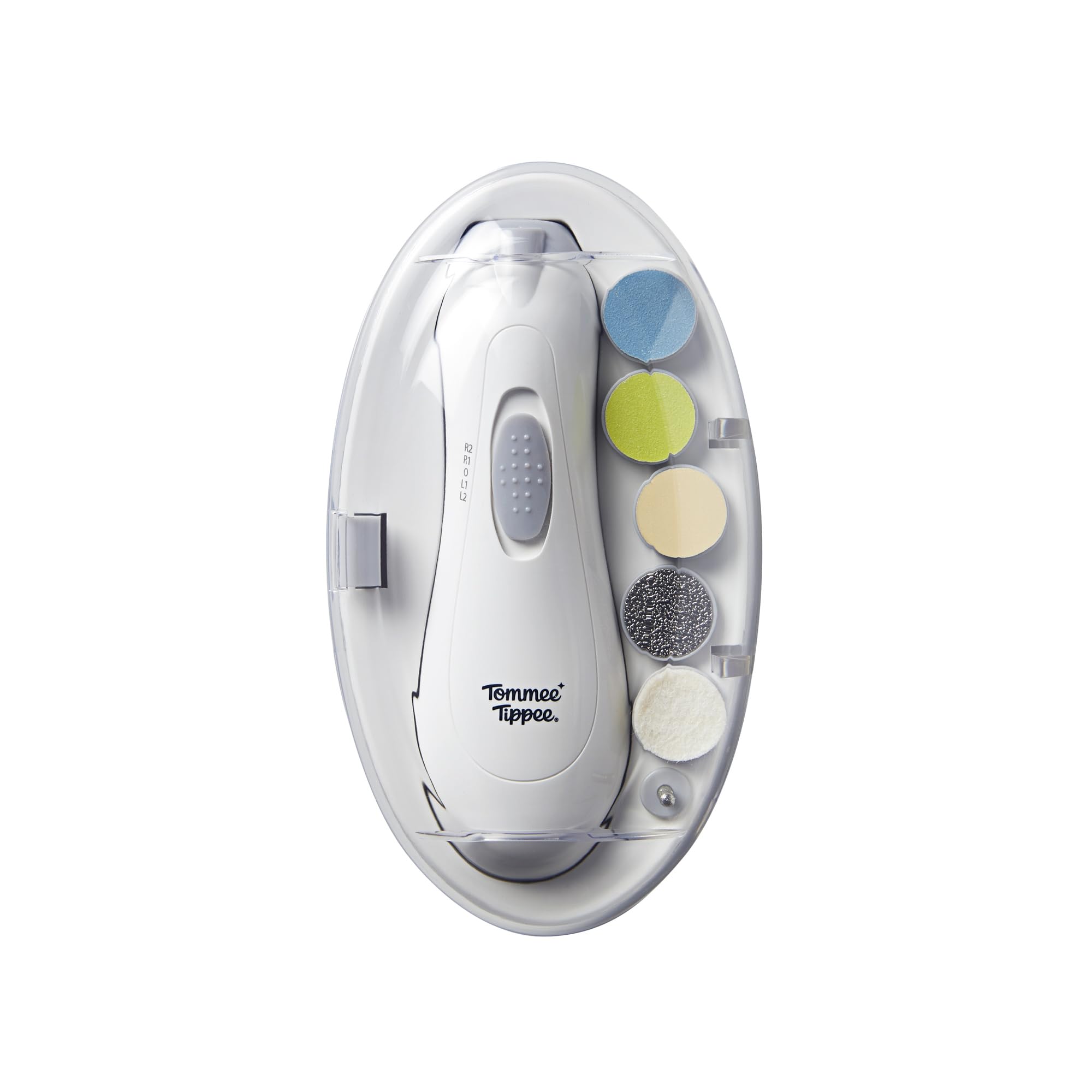 Tommee Tippee Electric Baby Nail File Six Filing Heads | LED Light and Adjustabl