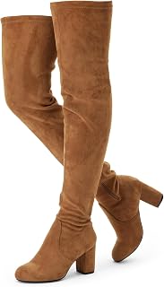Vepose Women's Over the Knee Thigh High Long Boots with Block Heel