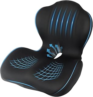 Nisuez Car Seat Cushion Office Chair Cushion with Lumbar Support Pillow | Ergonomic Seat Cushion for Car Driving Truck Office Chairs Wheelchairs Home Use