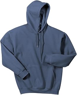 Gildan Men's Rib Knit Pouch Pocket Hooded Sweatshirt