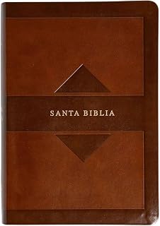 RVR 1960 Biblia letra grande tamaño manual edición tierra santa, café símil piel Mass Market: Santa Biblia (Spanish Edition)