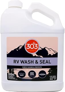 303 RV Wash & Seal - Clean, Streak-Free Finish, pH Neutral with High Foaming Formula, Provides A Deep Gloss Finish on RVs, Campers, Pop-ups, and Motorhomes, 1 Gallon (30240)