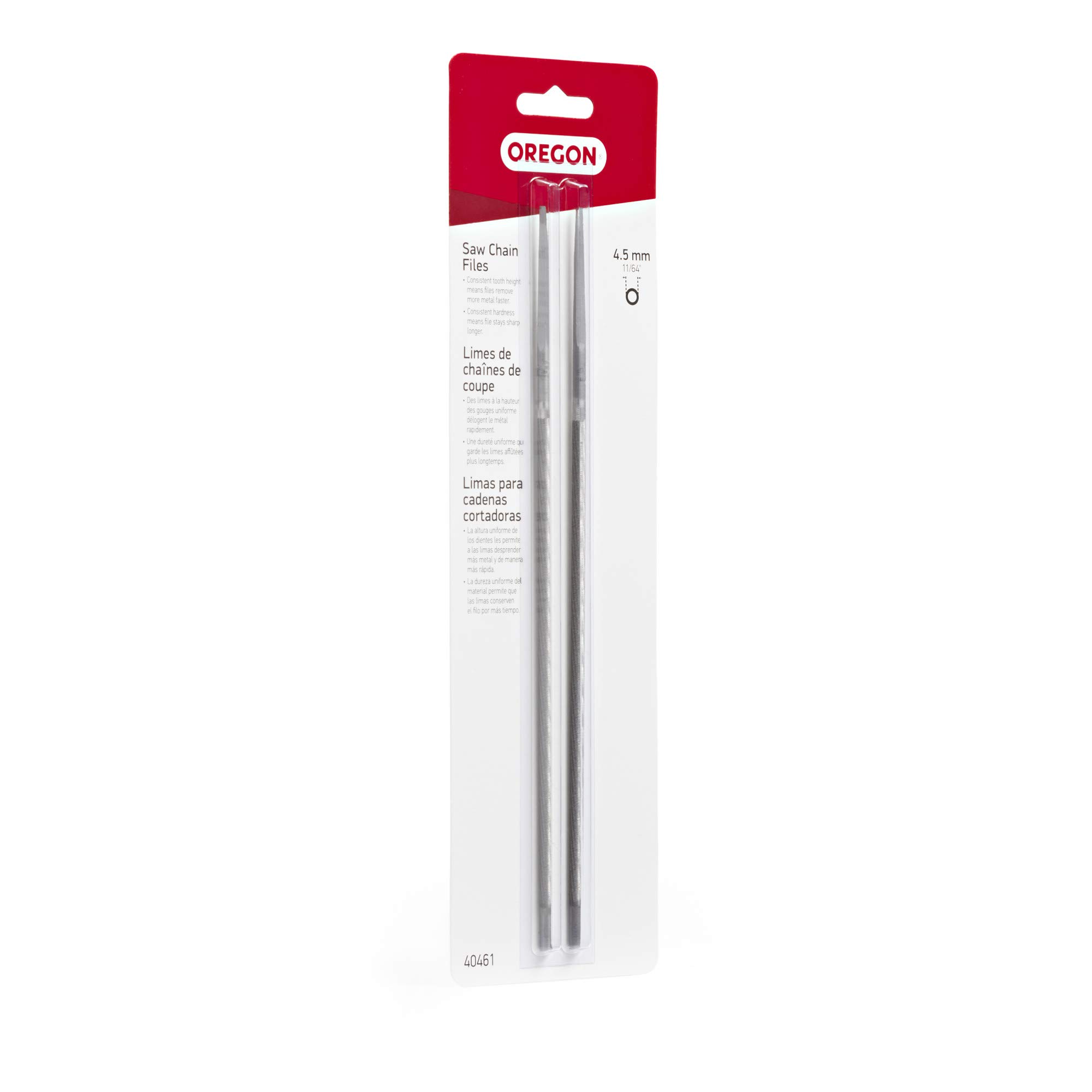 Oregon 40461 4.5mm Round Chainsaw Chain Pro Files, 2-Pack
