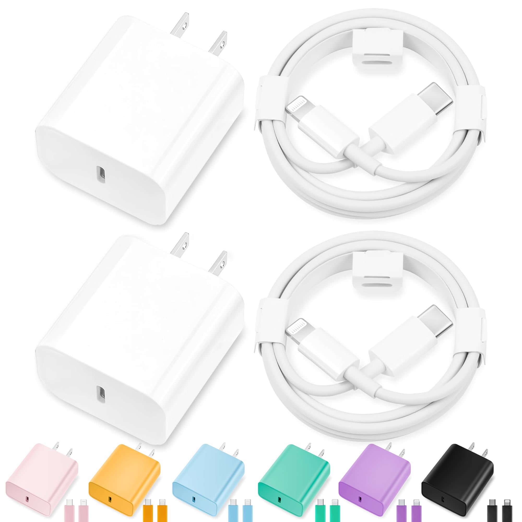 iPhone 14 13 12 11 Charger Fast Charging,USB C Charger with 10FT/6FT Cable | For